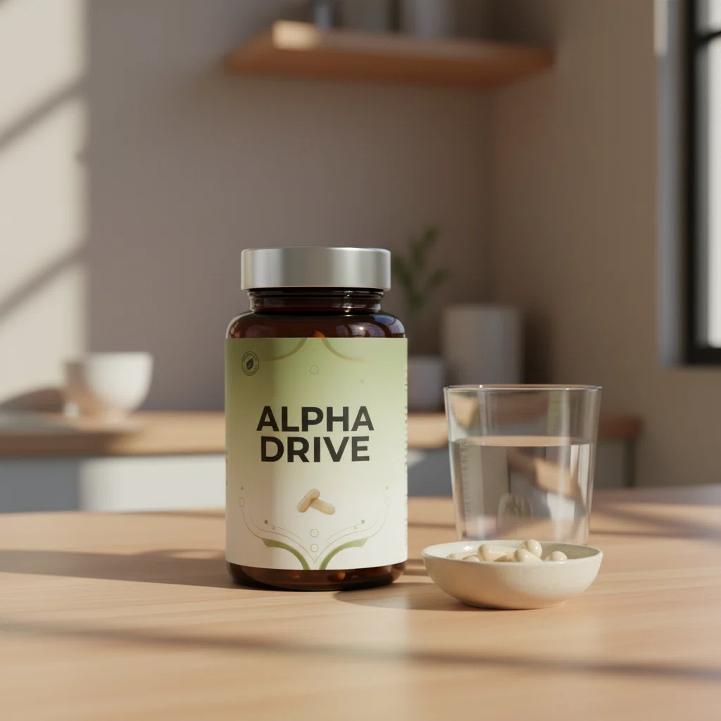 Alpha Drive pot met pompoenpitten en tomaat op houten ondergrond